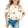 thumbnail image 1 of Byoo Tween Girls Graphic Tshirt Trendy Short Sleeve Crew Neck Lightweight Cute Honey T-Shirt, 1 of 4
