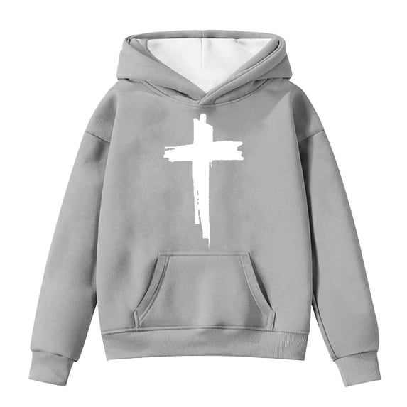 Byoo Tween Girls Jesus Graphic Hoodie Long Sleeve Hooded Sweatshirt Cozy Soft Pullover