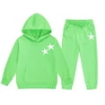 thumbnail image 1 of Byoo Tween Girls Outfits Set Solid Color Hoodie Sweatshirt Joggers Comfy Sweatsuit Sets Winter Tracksuit Sets, 1 of 4