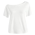 thumbnail image 1 of Byoo Tween Girls Solid Off-Shoulder T-Shirts Short Sleeve Casual Soft Tee Shirt for Kids, 1 of 5