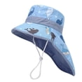 thumbnail image 1 of Byoo UPF 50+ Neck Flap Hat for Toddler Boy Whale Printed Beach Travelling Sun Hats, 1 of 2