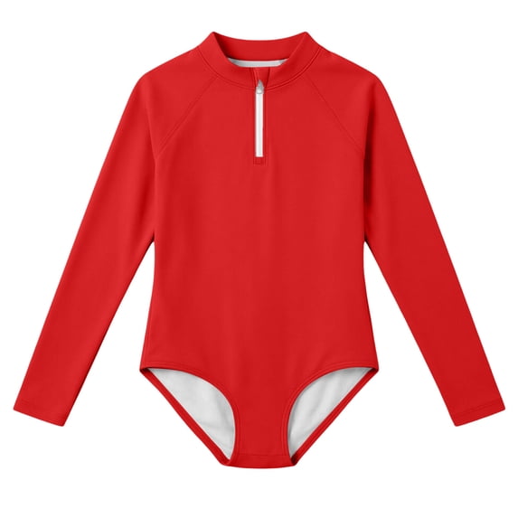 Byoo UPF 50+ Rash Guard for Big Girls Quick Dry Long Sleeve Zipper ...