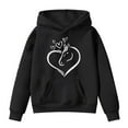 thumbnail image 1 of Byoo Oversized Valentine Hoodie for Toddler Girl Love Heart Graphic Kangaroo Pocket Hooded Pullovers Top Soft Daily Sweatshirt for Kids, 1 of 3
