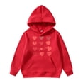 thumbnail image 1 of Byoo Valentine's Day Sweatshirts for Teen Girl Heart Print Pocket Long Sleeved Hoodie Sweatshirts Soft Sport Top, 1 of 7
