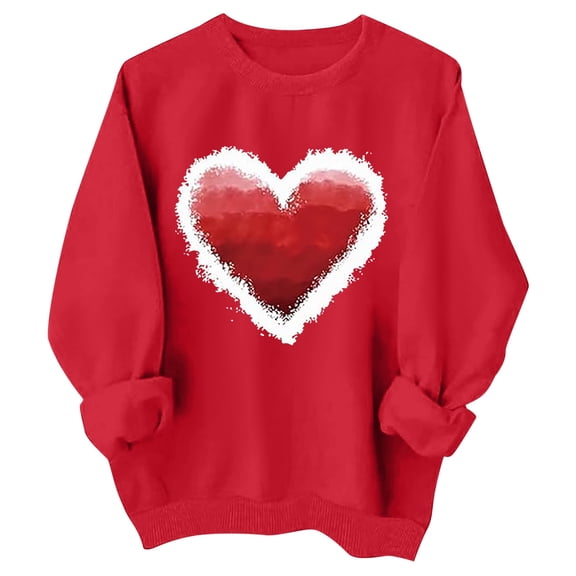 Byoo Valentines Day Sweatshirts for Toddler Girls Cute Heart Graphic Long Sleeve Crew Neck Shirts Children Oversize Top