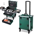 thumbnail image 1 of Byootique 18" Rolling Makeup Train Case Cosmetic Organizer Trolley Lockable Vanity, 1 of 12
