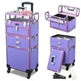thumbnail image 1 of Byootique 2in1 Nail Polish Organizer Rolling Makeup Train Case Manicure Purple, 1 of 8