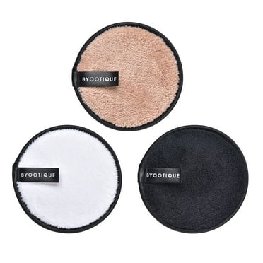 Byootique 3 Pack Makeup Remover Eraser Pad Facial Cleaning Cloth Puff Reusable Microfiber