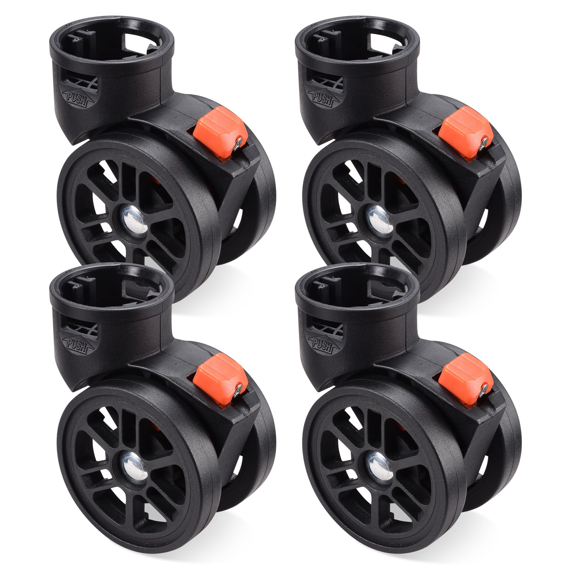 Byootique 4Pcs 2" Swivel Replacement Wheel Caster with Locking Brake for BYOOTIQUE Makeup Case