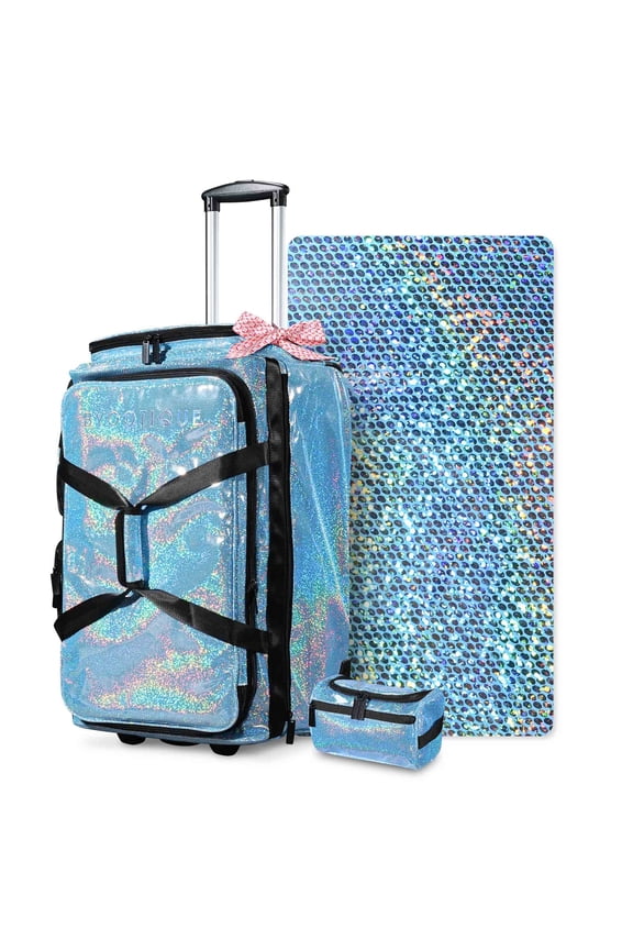 Dance Bag with Wheels Travel Duffle Bag Expandable Storage FA Sapphire