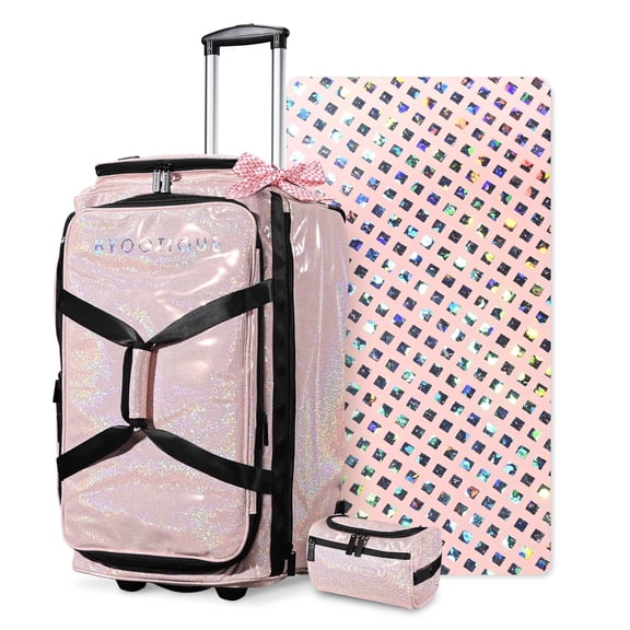 Byootique Dance Competition Bag with Wheels Dance Suitcase Travel Duffle FA Rose
