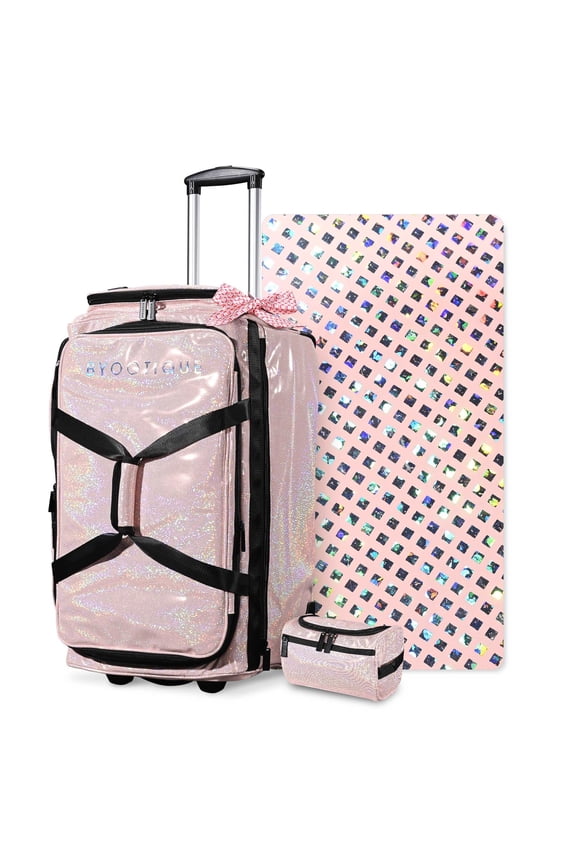 Dance Competition Bag with Wheels Dance Suitcase Travel Duffle FA Rose
