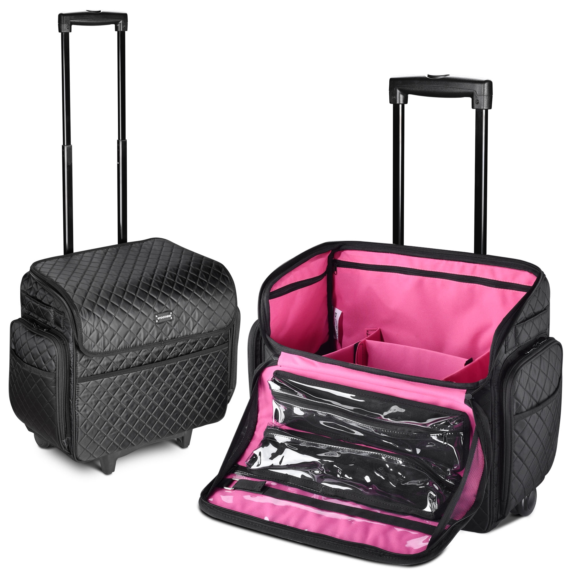 Easyfashion Rolling Storage Cosmetic Trolley with Multiple Trays, Pink -  Walmart.com