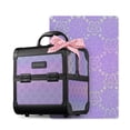 thumbnail image 1 of Byootique Makeup Train Case 2-Tier Trays Portable Cosmetic Cases Travel Makeup Storage Organizer Lockable Box with Mirror for Makeup Artist Nail Tech,Charm ForgetMeNot, 1 of 8