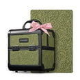 thumbnail image 1 of Byootique Makeup Train Case 2-Tier Trays Portable Cosmetic Cases Travel Makeup Storage Organizer Lockable Box with Mirror for Makeup Artist Nail Tech,Rococo Moss, 1 of 9