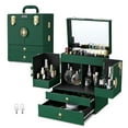 Byootique Makeup Train Case Storage Box Cosmetic Organizer w/ 2 Drawer