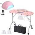 thumbnail image 1 of Byootique Manicure Nail Table w/ UV LED Nail Lamp 135W Portable Folding Nail Technician Desk with Built-in Dust Collector & Carry Bag for Nail Tech Beauty Spa Salon Home, 1 of 9