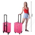 thumbnail image 1 of Byootique Pink Rolling Makeup Case Trolley on Wheels Cosmetic Artist Nai Polish Tattoo Train Organizer with Keys & DrByootiqueers, 1 of 12