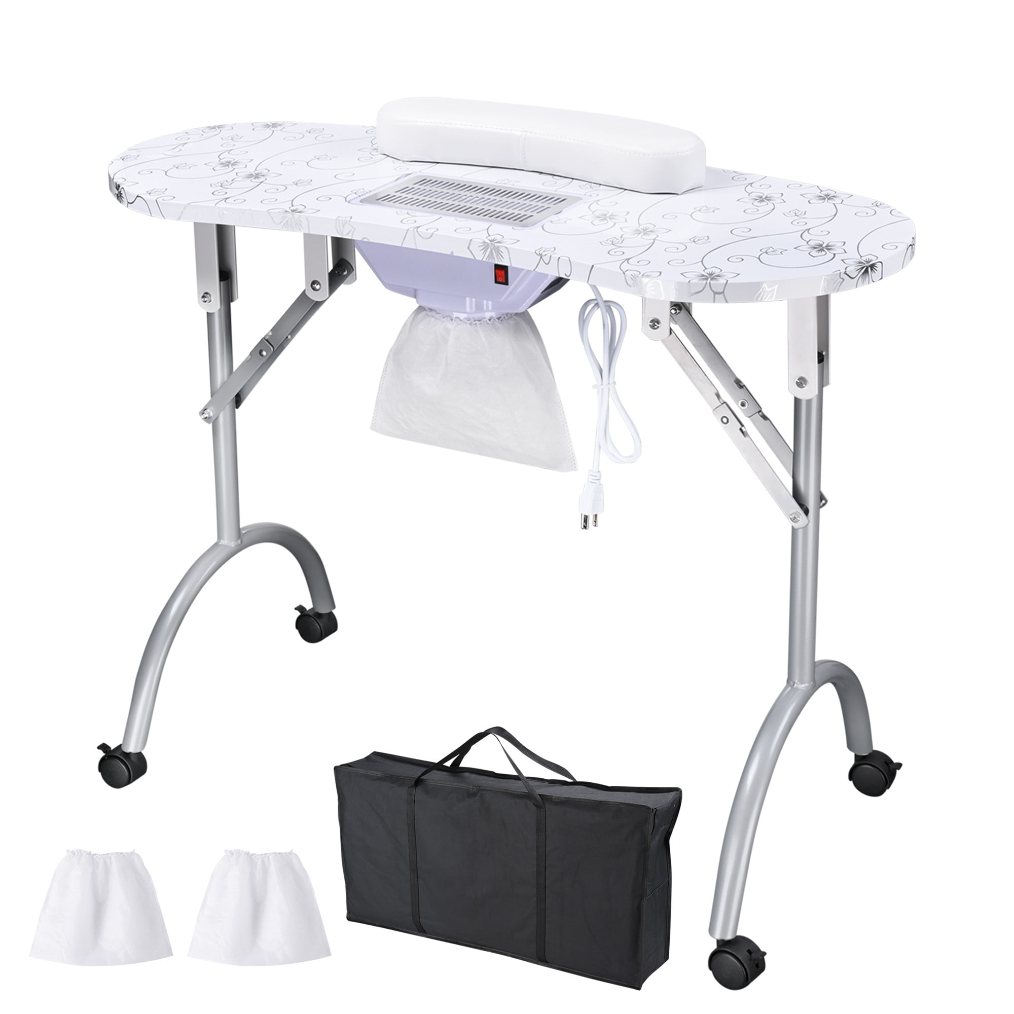 Byootique Portable Folding Manicure Nail Table Station Salon Desk