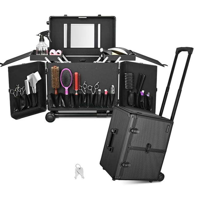 Byootique Professional Hair Stylist Rolling Tool Box Makeup Artist