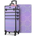 thumbnail image 1 of Byootique Rolling Makeup Train Case 4in1 Cosmetology Rolling Case Cosmetic Trolley Organizer Travel Case Traveling Cart Trunk with Wheels for Makeup Artist Trave Nail,Charm ForgetMeNot, 1 of 9