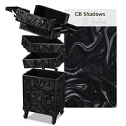 Byootique Rolling Makeup Train Case 4in1 Cosmetology Rolling Case Cosmetic Trolley Organizer Travel Case Traveling Cart Trunk with Wheels for Makeup Artist Trave Nail,CoyoteButtes Shadows