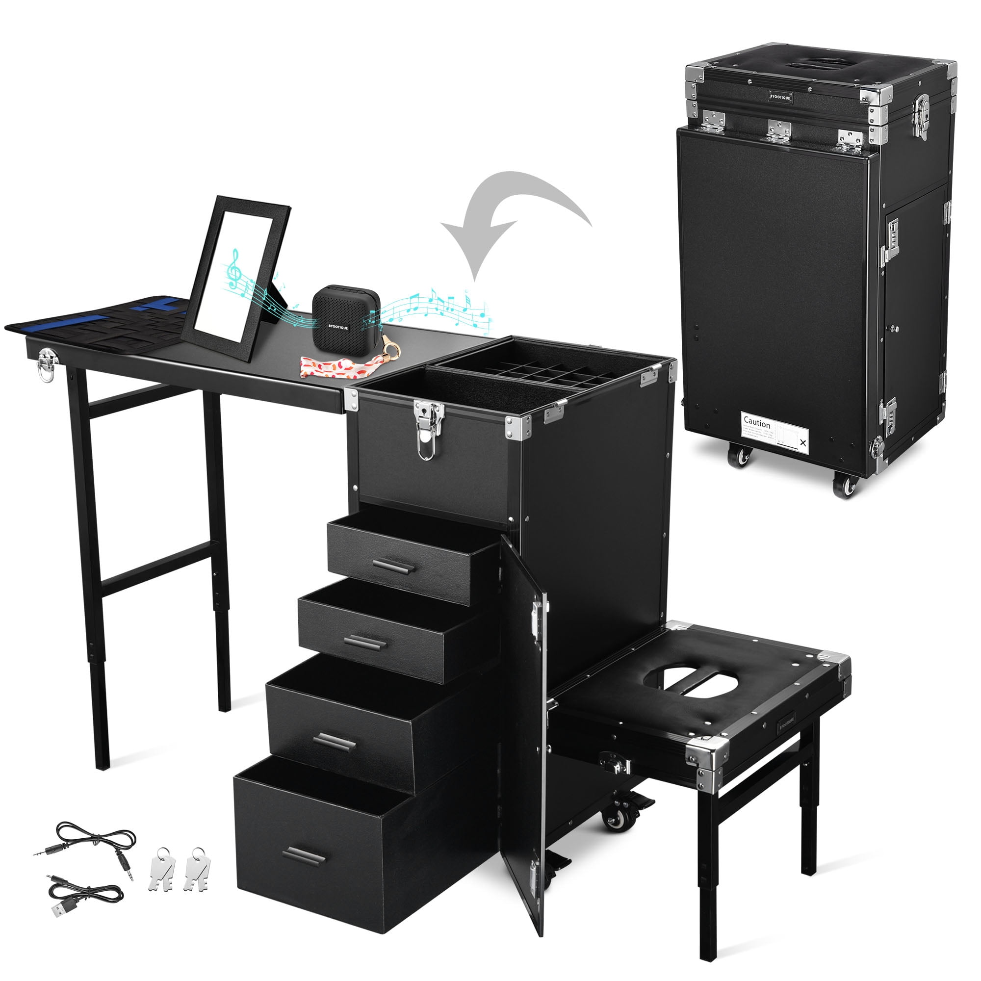 Byootique Rolling Makeup Train Case Patented Design Barbados Ubuy