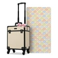 thumbnail image 1 of Byootique Rolling Makeup Train Case on Wheels Cosmetic Trolley Art Deco Pastel, 1 of 9