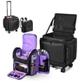 thumbnail image 1 of Byootique Rolling Makeup Train Case w/ Backpack Travel Barber Cosmetic Storage, 1 of 10