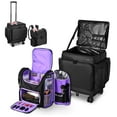 thumbnail image 1 of Byootique Rolling Makeup Train Case w/ Backpack Travel Barber Cosmetic Storage, 1 of 9