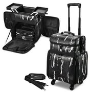 Byootique Soft Sided Rolling Makeup Train Case Cosmetic Organizer Crocodile