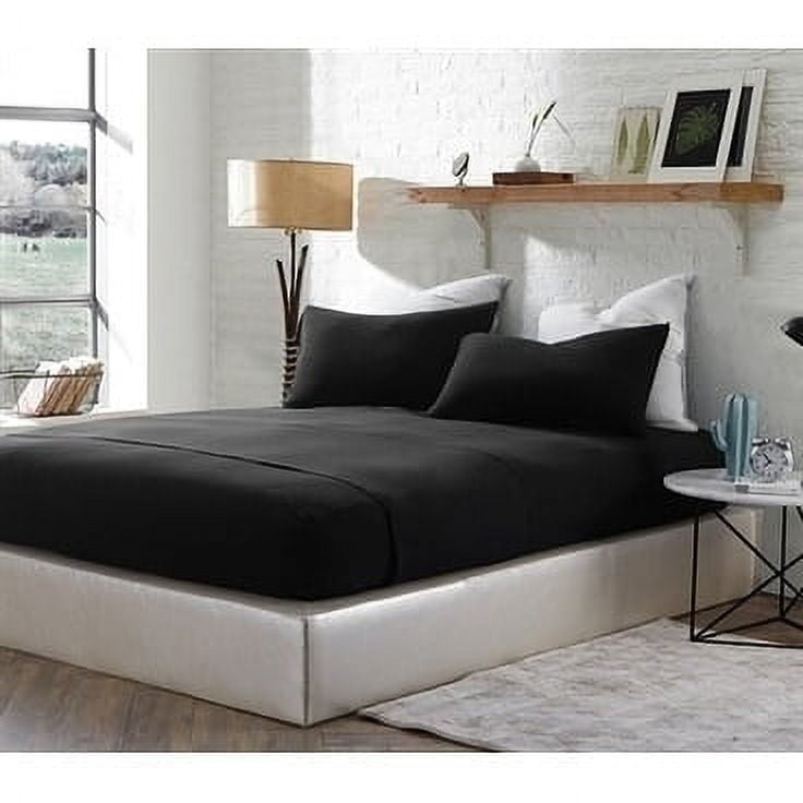 California King Black Microfiber Deep Pocket Sheet Set