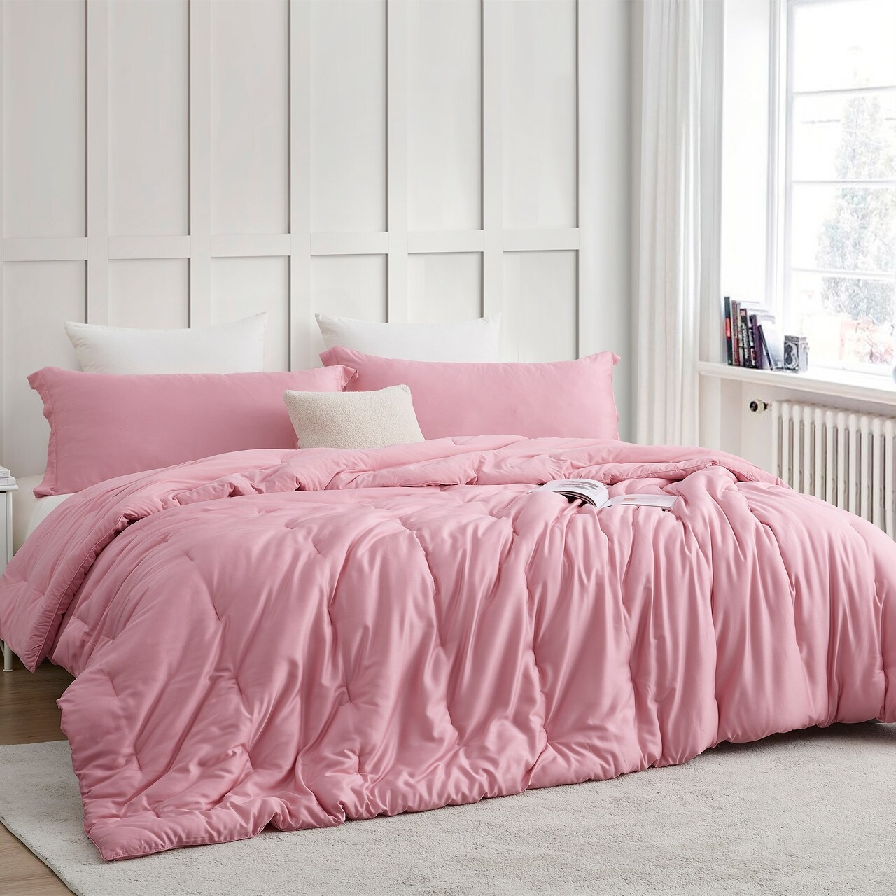 Byourbed Butter Coma Inducer® Oversized Cooling Comforter Set Candy Pink Oversized Queen