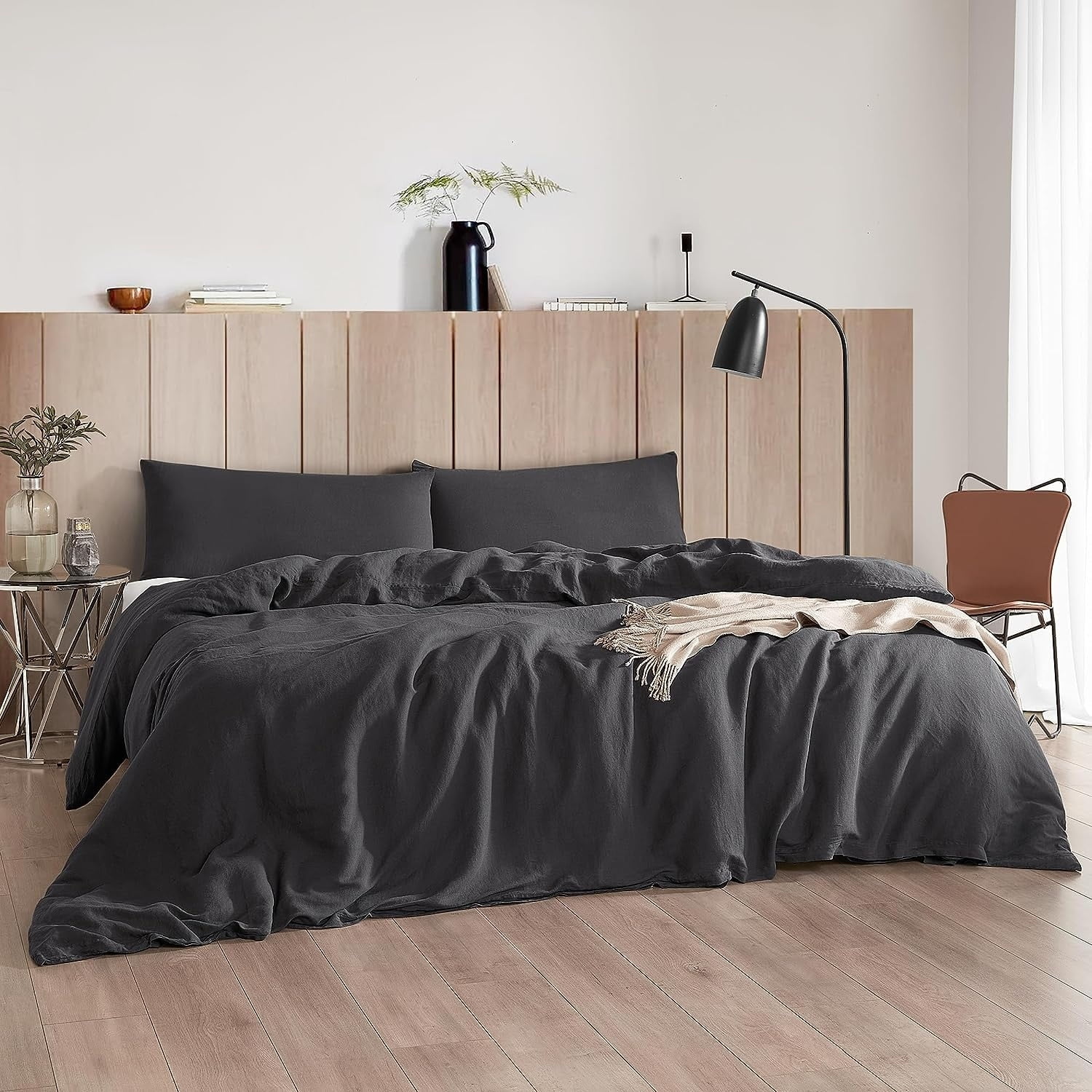 Byourbed Dark Sky Reserve Bamboo Linen Oversized Duvet Cover