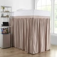 thumbnail image 1 of Byourbed Extended Dorm Sized Cotton Bed Skirt Panel with Ties (3 Panel Set) Darkened Blush, 1 of 5