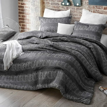 Byourbed Wild Opaki - Black and White Stripes Jacquard Comforter Twin XL 2 Piece