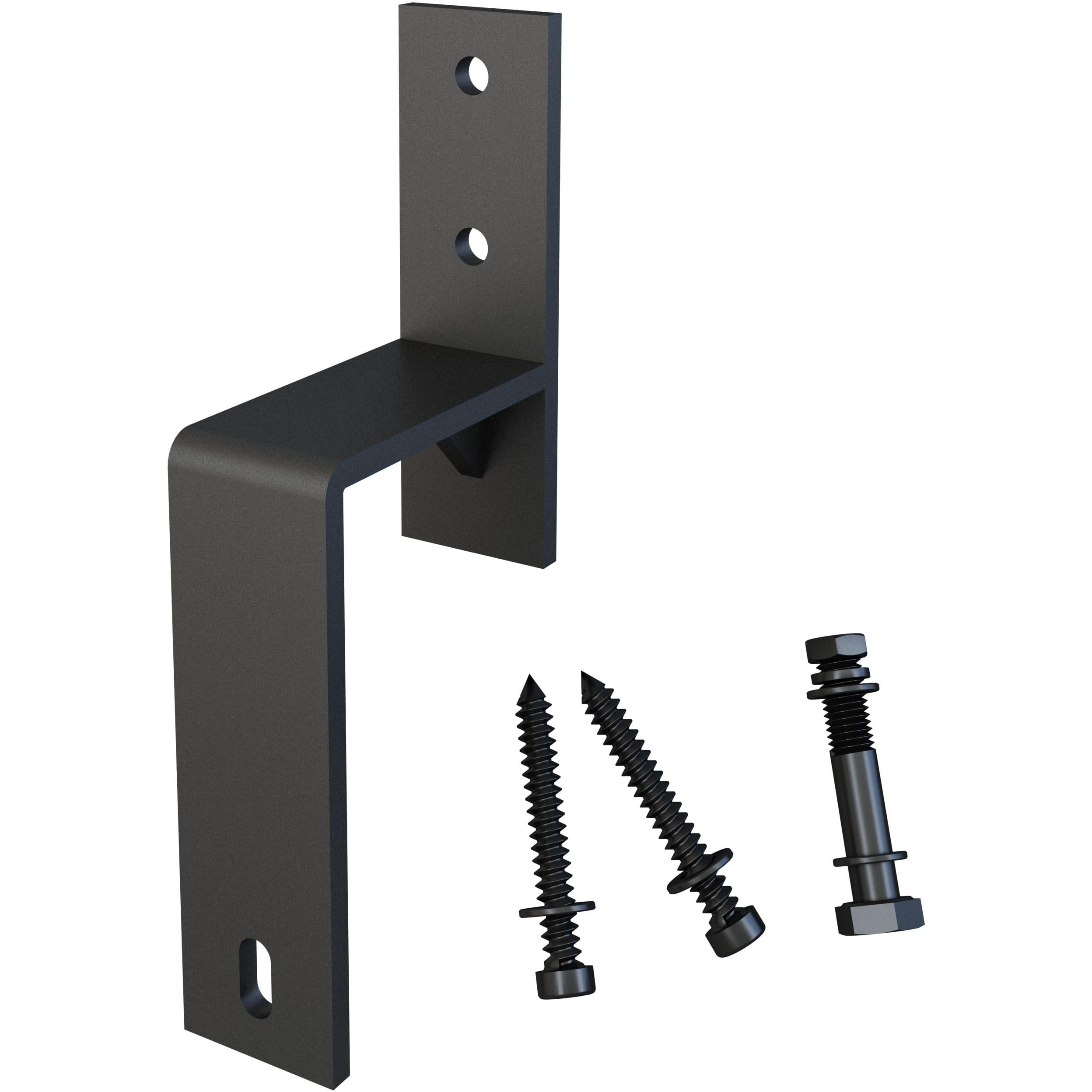 Matte Black Steel Sliding Door Bypass Bracket