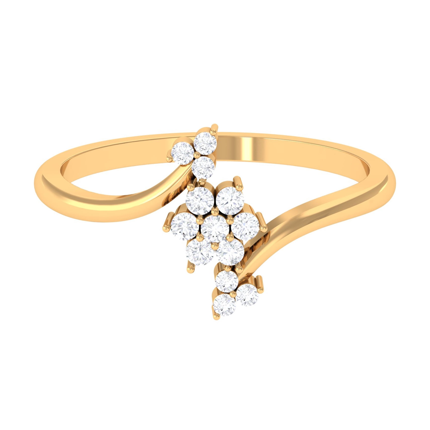 Crystal Diamond Ring - ₹17,600 Pearlkraft Regal Design Collection