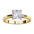 thumbnail image 1 of AFFY Solitaire Engagement Rings for Women, Center 5.5MM Princess Cut Lab Created Moissanite Wedding Promise Rings for Her in 14K Yellow Gold Over Sterling Silver, Ring Size 4.5, 1 of 6