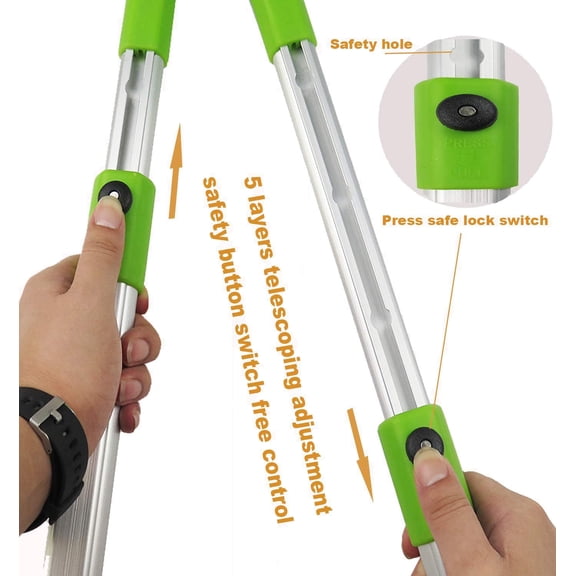 Bypass Lopper with Extendable, Anvil Lopper Heavy Duty, Tree Trimmer Telescopic 26-41 Inch, Garden Pruner 5 Sections Handle Adjustment, Branch Cutter with 2 Inch Cut Capacity