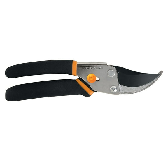 Fiskars Traditional Bypass Pruner, Steel Blade and Non-Slip Handle ,5/8" Diameter Cuts
