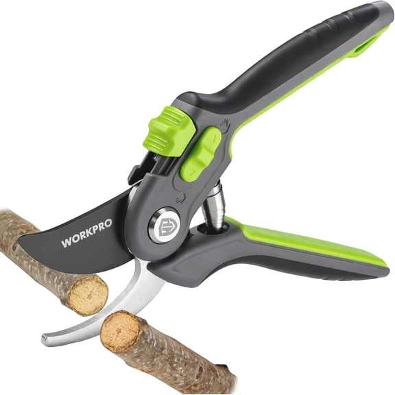 Bypass Pruning She for Gardening, 8" Garden Scissors with Dual-Size Opening for Thin & Thick Branches, Garden Clippers with Sharp SK5 Steel Blades for Pruning, Cutting and Fruit Picking