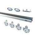 thumbnail image 1 of Bypass Sliding Door Track Hardware 72", Wardrobe Closet Door Steel Track Set, Easy to Install,Smoothly and Quietly, for 2 Door System, 1 of 6