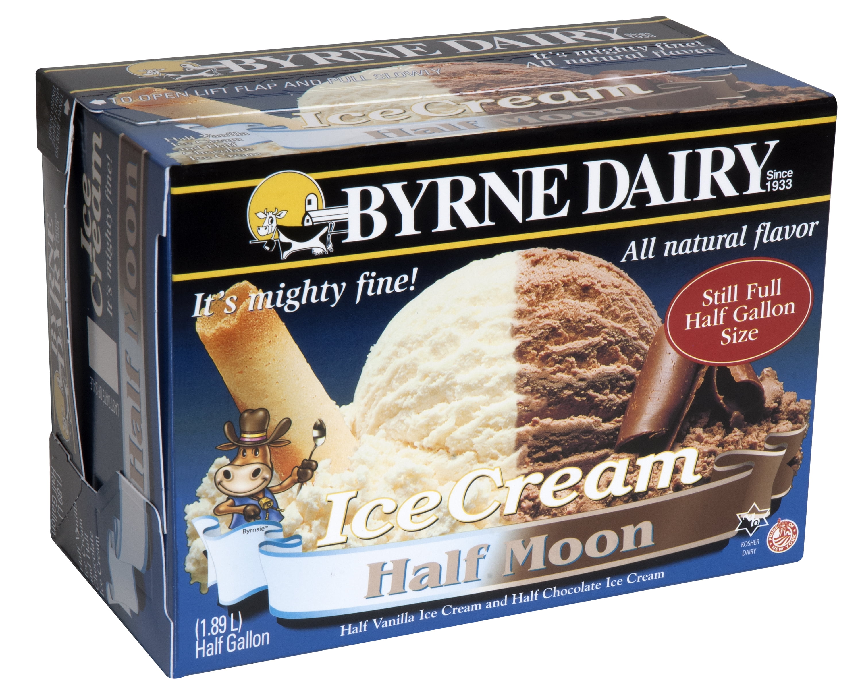 Byrne Dairy Half Moon Ice Cream, 1.89 Liters