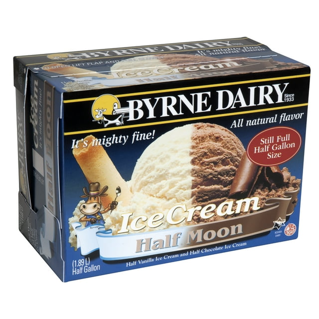 Byrne Dairy Half Moon Ice Cream, 1.89 Liters