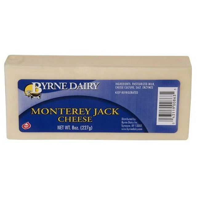 Byrne Dairy Monterey Jack Cheese, 8 Oz.