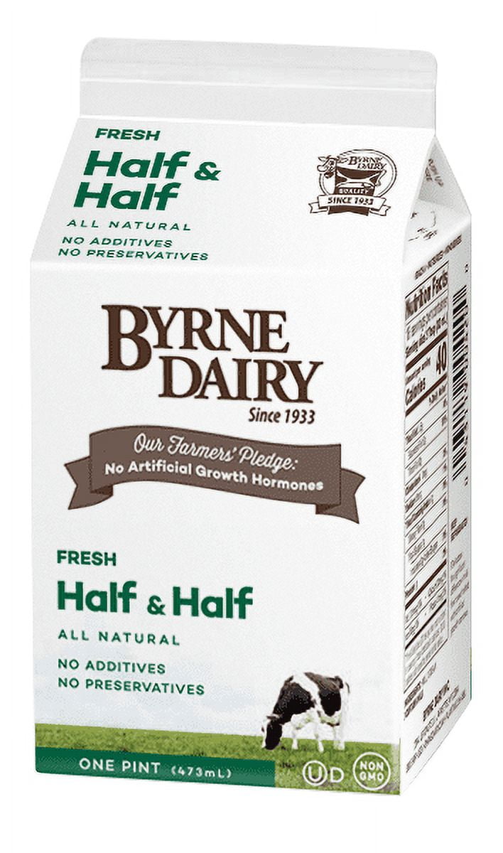 Byrne Dairy Ultra Pasteurized Half & Half, 1 Quart