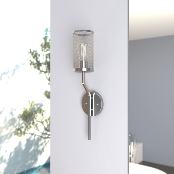 Byron 1 Light Gray Urban Loft Bathroom Vanity Fixture Wall Sconce