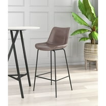 Byron Barstool Brown Barstool, Modern Style, Plush and durable faux leather fabric, Plywood, Indoor Bar