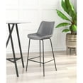 thumbnail image 1 of Byron Barstool Gray Barstool, Modern Style, Plush and durable faux leather fabric, Plywood, Indoor Bar, 1 of 13